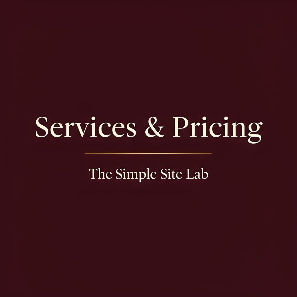 Website Design Services & Pricing | The Simple Site Lab